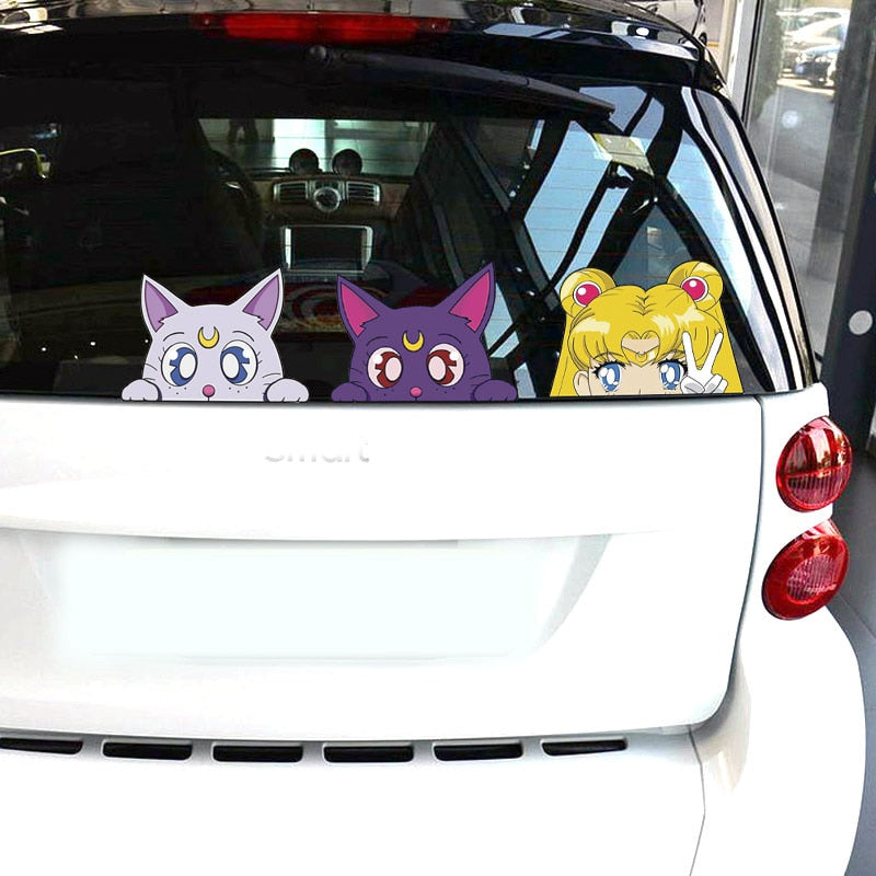 Sailor Moon Window Peek Car Stickers