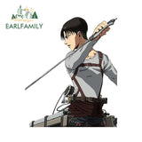 EARLFAMILY 13cm For Attack on Titan Creative Car Stickers Car Accessories Decal Scratch-proof Sticker Waterproof Decoration