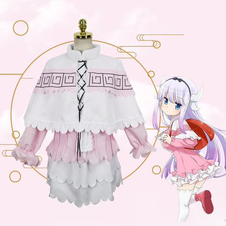 This costume captures the magic of Kanna Kamui. If you're looking for more Miss Kobayashi's  merch, we have it all! Check out our anime merch now—free shipping!