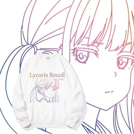 Takina Inoue Anime Sweatshirt Lycoris Recoil Manga Winter Streetwear Men Pullover Tracksuit Women Long Sleeve Top Couple Clothes, everythinganimee