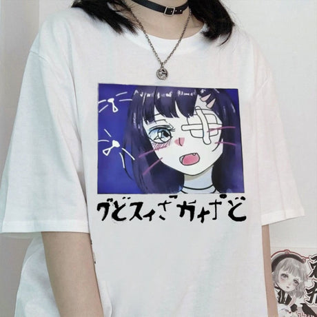 Harajuku Punk Japanese Su-ae | Operation True Love Anime Graphic Printed Men T-shirt Korean Gothic Casual Loose Short-sleeved Tees Unisex, everythinganimee
