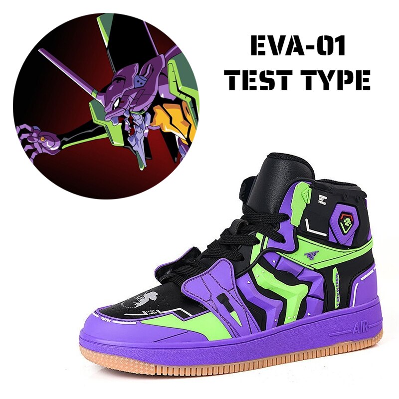 anime Evangelion eva Sneakers Men women High Quality basketball shoes Breathable youth Fashion Cool sports shoes Plus Size, everythinganimee