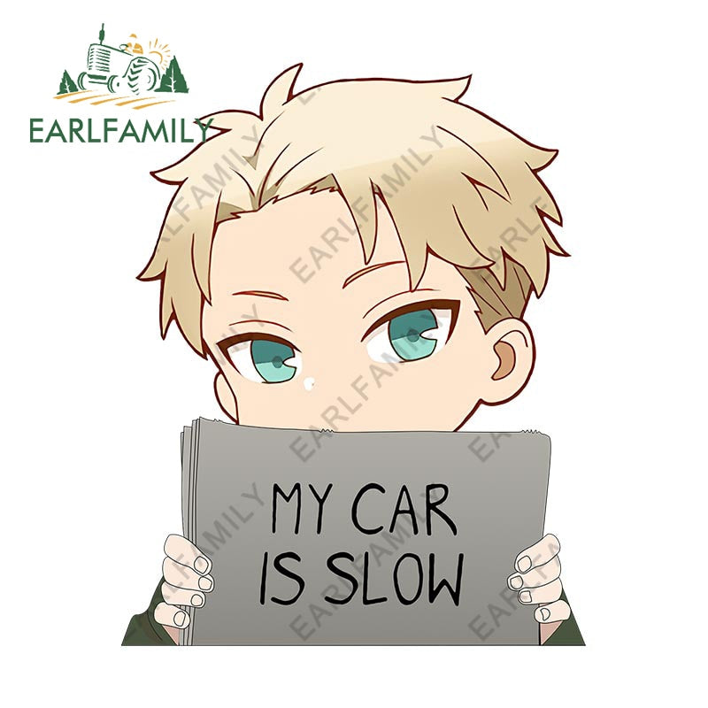 Spy Family Anya 'My Car Is Slow' Car Stickers