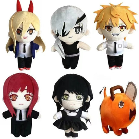 Chainsaw Man Makima Quanxi Denji Power Mitaka Asa Pochita Plush Doll Anime Cartoon Soft Stuffed Toy Christmas Kids Gift 20CM