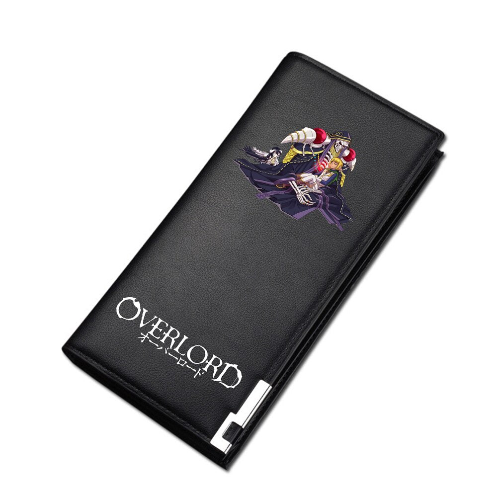 Overlord Kawaii ID Card Holder Anime Coin Pockets Cartoon Short Wallet Pu Leather Long Purses Unisex Money Bags, everythinganimee