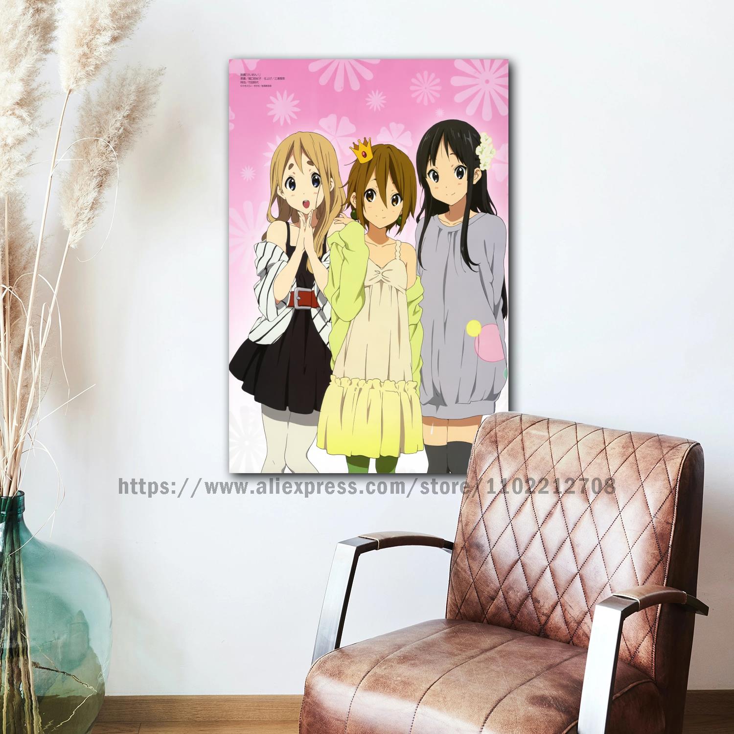 k-on anime Decorative Canvas 24x36 Posters Room Bar Cafe Decor Gift Print Art Wall Paintings, everythinganimee