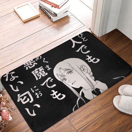 Chainsaw Man Denji Aki Manga Bath Mat Makima Doormat Flannel Carpet Entrance Door Rug Home Decoration, everythinganimee