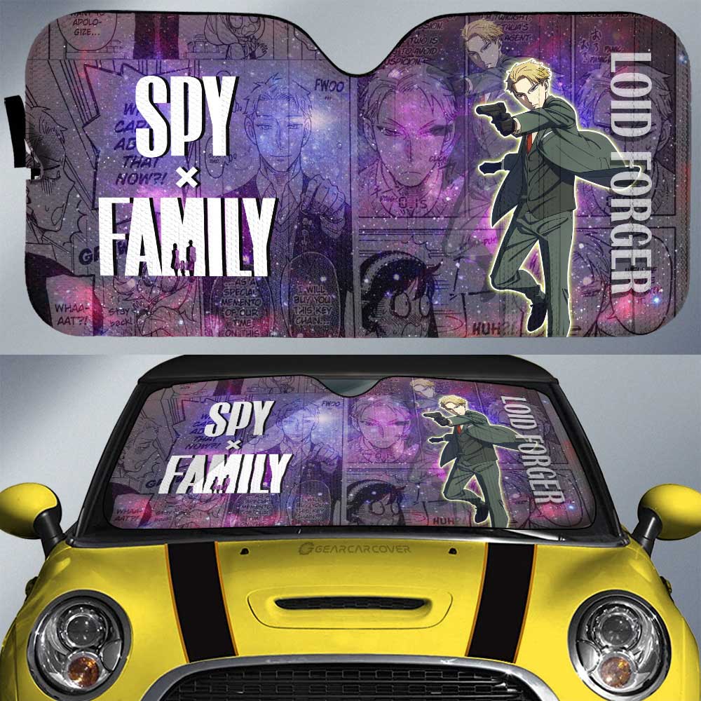 Spy X Family Loid Yor And Anya Hot Anime Car Auto Sunshades, everythinganimee