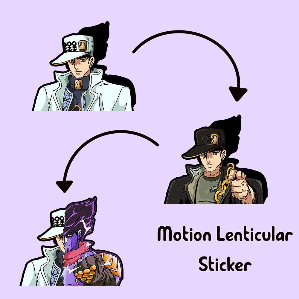 Kujo Jotaro Sticker JoJo's Bizarre Adventure Motion Car Sticker Anime Waterproof Decal for Suitcase,Laptop,Refrigerator,Etc Gift, everythinganimee