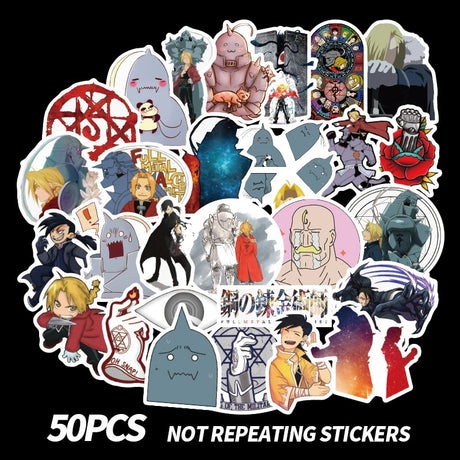 Anime Cartoon Anime Fullmetal Alchemist Stickers For Car Laptop Phone Fridge Scrapbook Waterproof Graffiti Sticker Toys Kids Gifts, everythinganimee