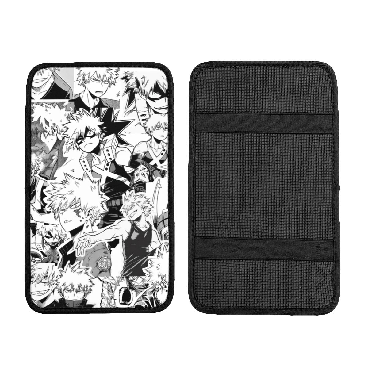 Katsuki Bakugo Center Console Cover Pad for Cars My Hero Academia Boku No Hero Academia Car Decor Accessories Armrest Cover Mat, everythinganimee