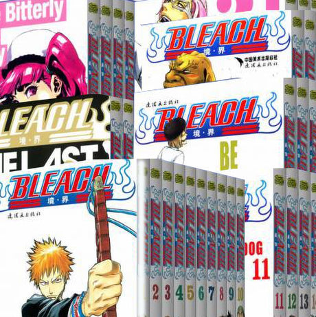 74 Books Realm Bleach Comic Book Kubo Taito BLEAC Japan Youth Teens Fantasy Science Mystery Suspense Manga Comic Book English, eveythinganimee