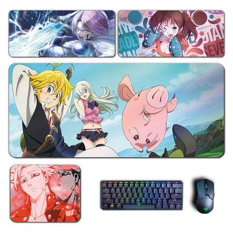 The Seven Deadly Sins Mouse Pad Meliodas Ban King Diane Anime MousePad Keyboard Padding Manga PC Gaming Accessories Desk Mats, everythinganimee