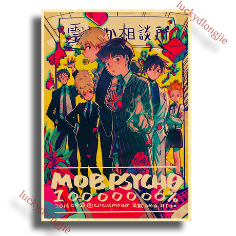This poster captures the spirit of Mob Psycho 100. Looking for more Mob Psycho 100 merch? We have it all! Check out our anime merch now—free shipping!