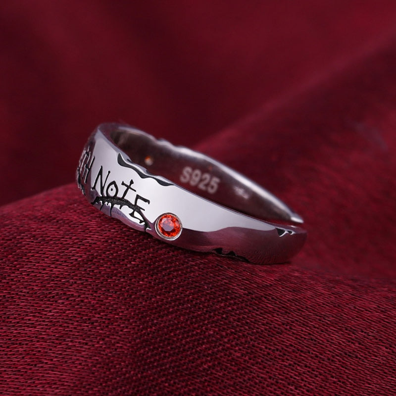 Anime Death Note Yagami Light Alloy Rings Cosplay For Men Women Adjustable Ring Props Jewelry Accessory Gift, everythinganimee