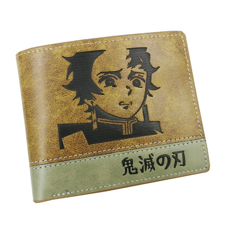 Anime Demon Slayer Mens Wallet Ouroboros Snake Sign Cartoon PU Purse, everythinganimee
