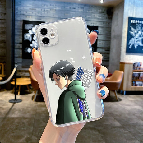 anime attack on titan Clear Transparent phone case for iPhone 14 11 12 13 mini pro XS MAX 8 7 6 6S Plus X SE XR