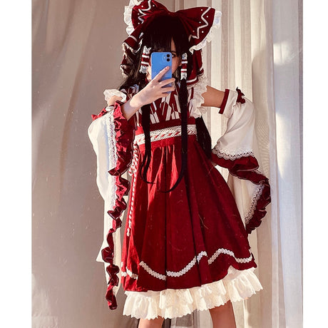 Anime TouHou Project Cosplay Costumes Cartoon Halloween Cos Hakurei Reimu Woman Man Cosplay Costume, everythinganimee