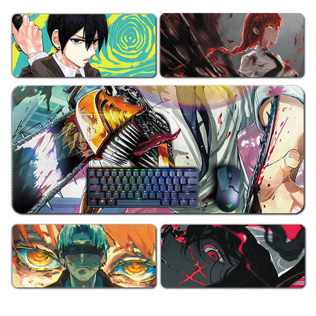 Chainsaw Man Mouse Mat Makima Aki Devil Reze Quanxi Anime Mouse Pad Computer Laptop Gamer Pad PC Gaming Accessories Desk Mats, everythinganimee