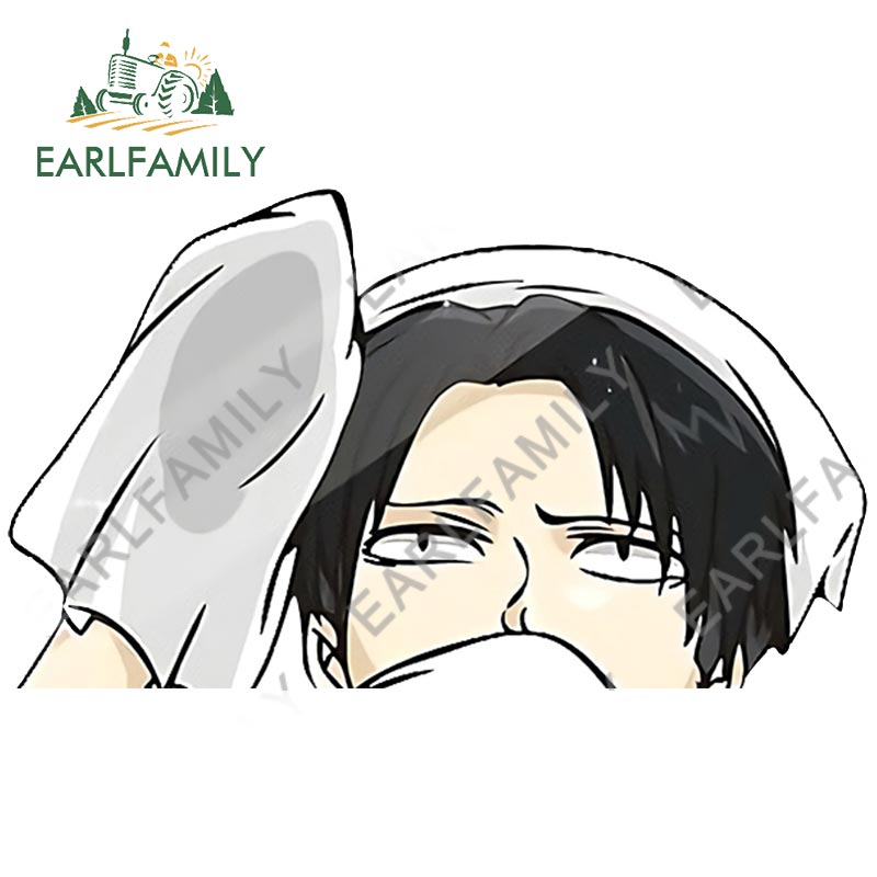 EARLFAMILY 13cm For Attack on Titan Creative Car Stickers Car Accessories Decal Scratch-proof Sticker Waterproof Decoration