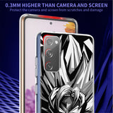 Dragon ball z black and white Soft Case For Samsung Galaxy S22 S20 S21 S10 S9 S8 Plus FE Note 20 Ultra 10 Lite 9 Luxury Cover Coque Comics Line Sketch, everythinganimee