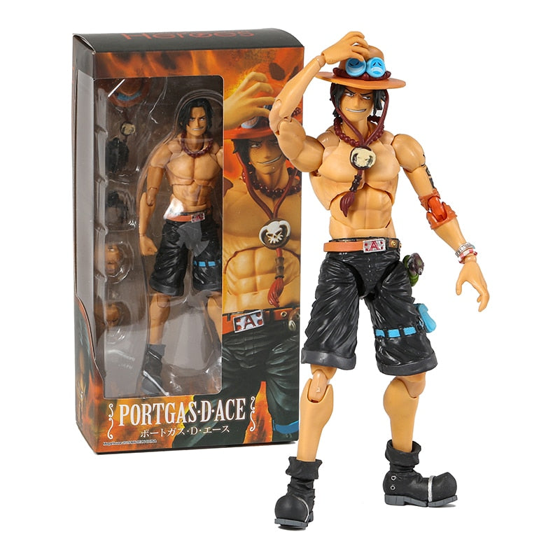 MH Variable Action Heroes One Piece Portgas D Ace Monkey D Luffy Roronoa Zoro 7" Action Figure Collection, everythinganimee