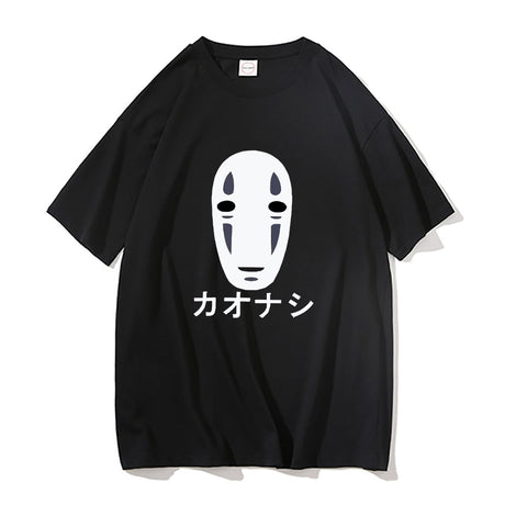 Japanese Anime No Face Man Graphic Printed T-shirts 90s Unisex Manga Tshirt Men Women Summer Fashion Casual Oversized T Shirts, everything animee