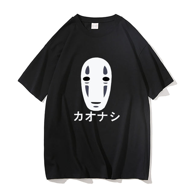 Japanese Anime No Face Man Graphic Printed T-shirts 90s Unisex Manga Tshirt Men Women Summer Fashion Casual Oversized T Shirts, everything animee