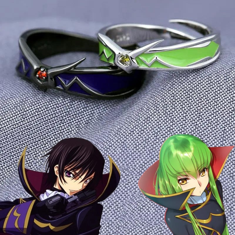 This rings captures the magic of C.C & Lelouch. If you're looking for more Code Geass merch, we have it all! Check out our anime merch now—free shipping!