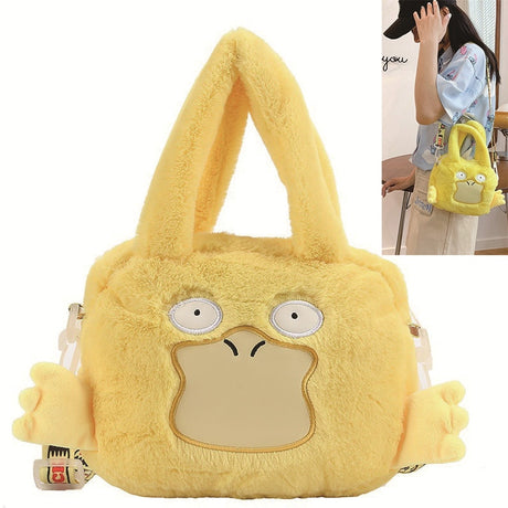 Pokmon Psyduck Shoulder Bag Yellow Crossbody Bag Plush Toy Bag Ins Kawaii Anime Cute Creative Handbag Birthday Gift, everythinganimee