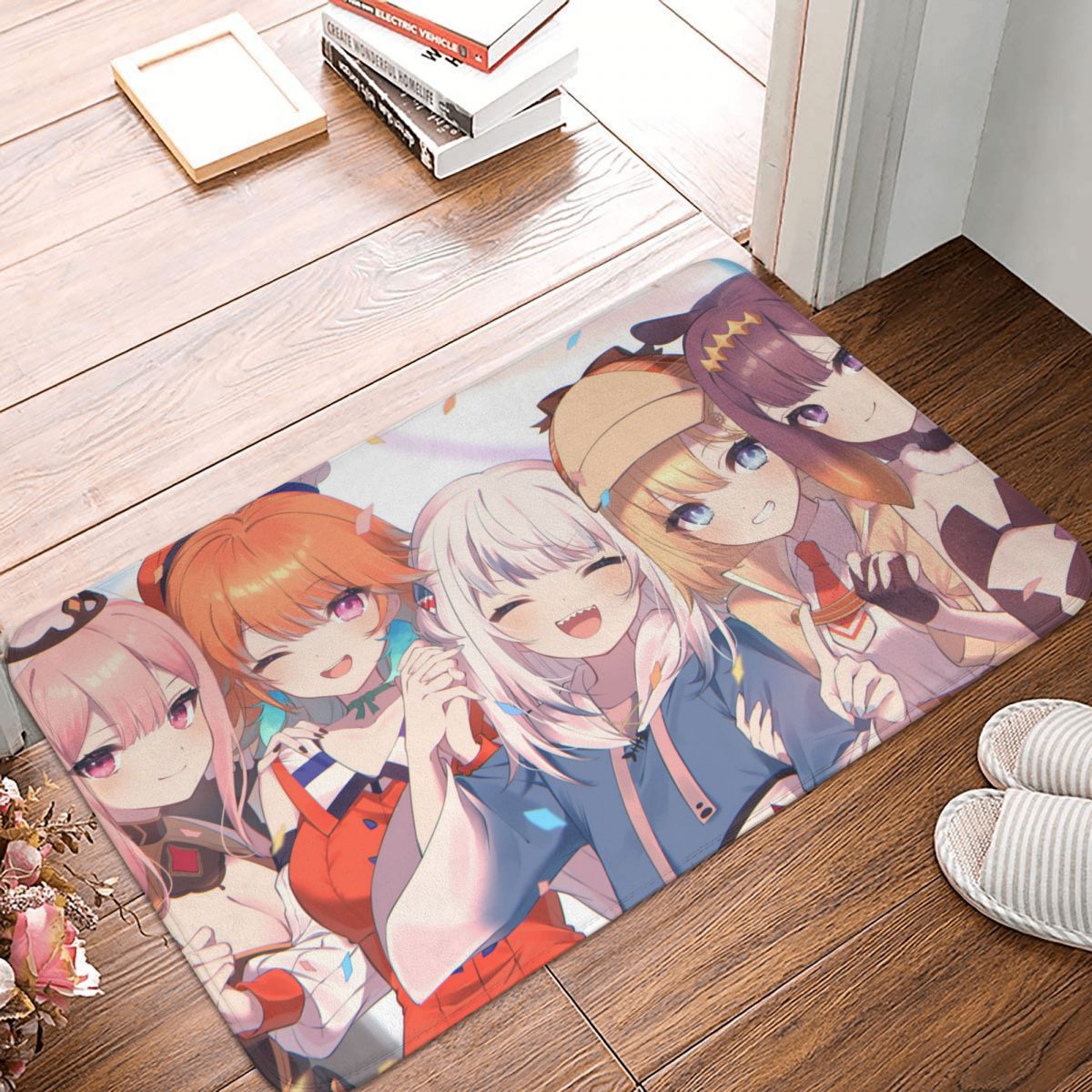 Hololive Non-slip Doormat Kawaii Girls Bath Bedroom Mat Prayer Carpet Indoor Modern Decor, everythinganimee