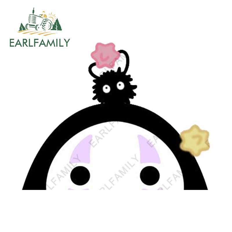 13cm x 7.6cm for No Face Spirited Away Peeker Car Stickers Anime Laptop Surfboard Motorcycle Decal Windows Campervan, everythinganimee