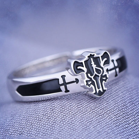 Anime Black Clover Quartet Knights Cosplay Ring Demon Asta Adjustable Alloy Rings Unisex Jewelry Prop Accessories Gift, everything animee