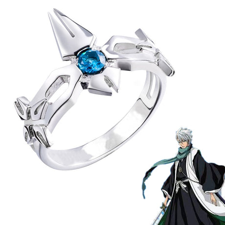 Anime Bleach Hitsugaya Toushirou Daiguren Hyourinmaru Rings Cosplay Props Jewelry Accessory Unisex Ring Adjustable Gift, everything animee
