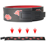 Anime style naruto red clouds Fitness Belt New Wide Weightlifting Belt Bodybuilding Belt Barbell Powerlifting Training Waist Protector Gym Unisex For Back, everythinganimee