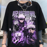 Men T-shirts Japanese Anime Jujutsu Kaisen Graphic T Shirts Tops Summer Harajuku Oversized Gothic Short Sleeve Man Tshirt, everythinganimee