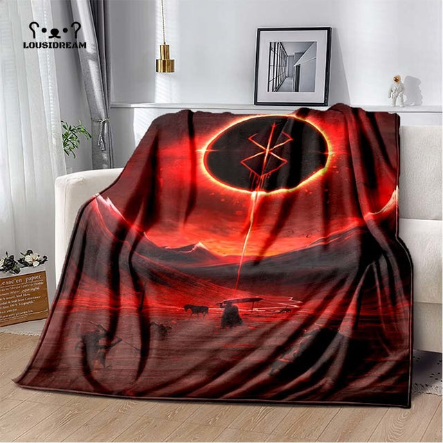 Calssic Comics Berserk Anime Throw Blanket Berserk Soft Flannel Thin Blankets for Bed Sofa Cover Bedspread Home Decor, everythinganimee