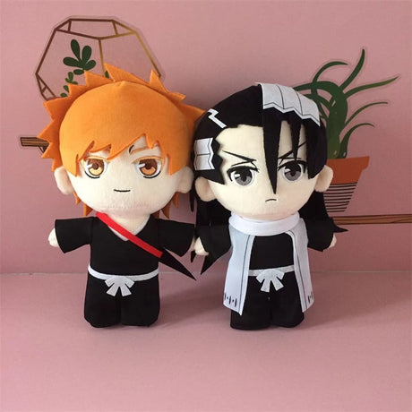 Presale Anime Bleach Kuchiki Byakuya Kurosaki ichigo Cosplay Plush Doll Toy 20cm Cute Soft Stuffed Pillow Kids Gift, everything animee