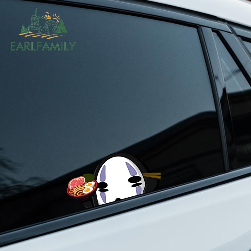 13cm x 7.6cm for No Face Spirited Away Peeker Car Stickers Anime Laptop Surfboard Motorcycle Decal Windows Campervan, everythinganimee