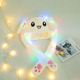Bunny Ear Move Glowing Hat Anime Rabbit Led Light Jumping Funny Plush Ear Moving Cartoon Hat for Kids Girls Cosplay Party Cap, everythinganimee