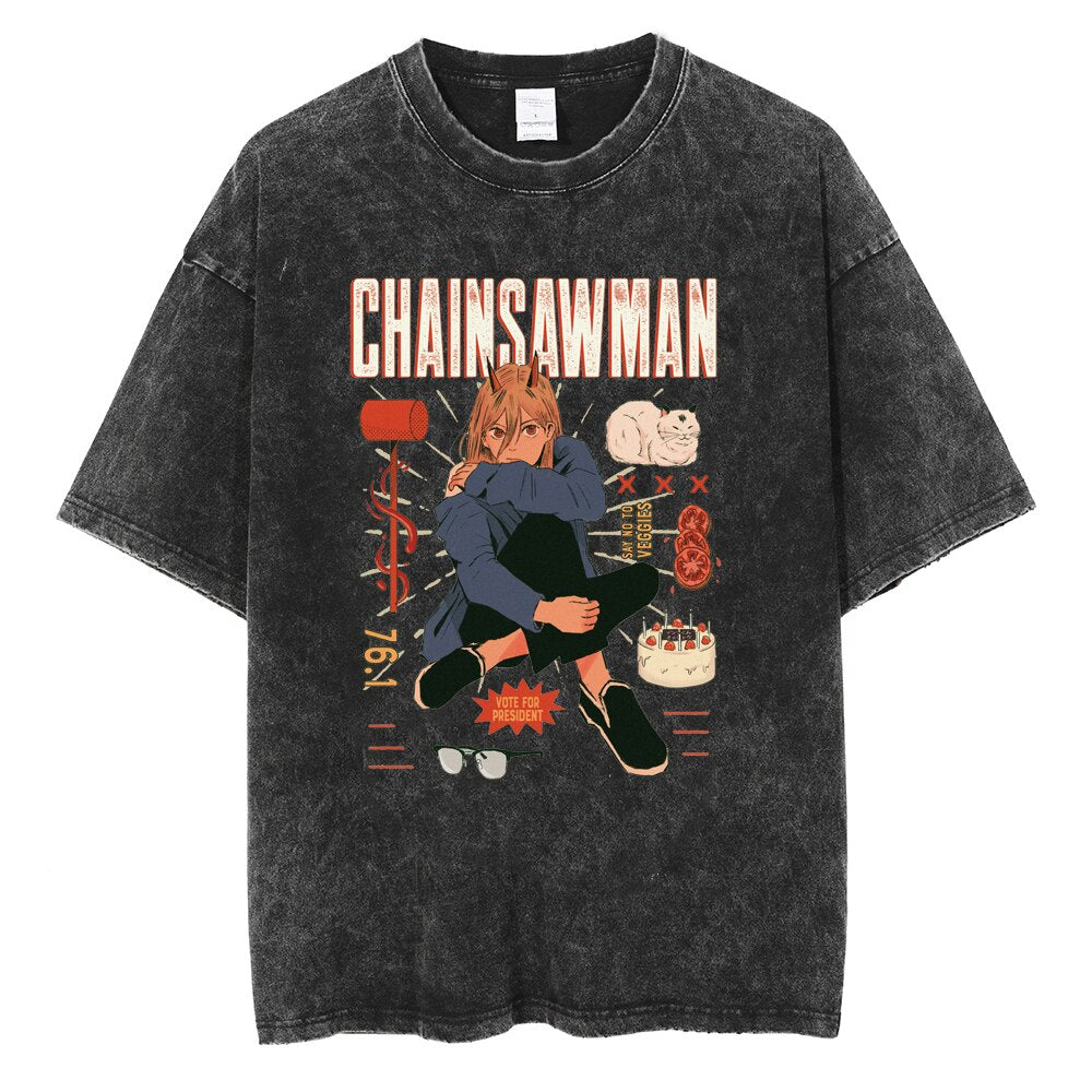 This tee captures the magic of Power. If you're looking for more Chainsaw Man merch, we have it all! Check out our anime merch now—free shipping!