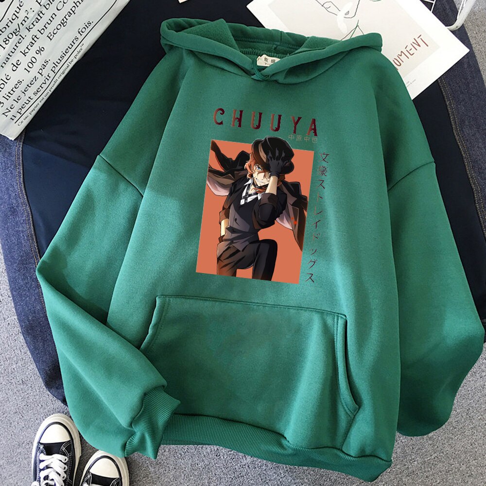 Japanese Anime Chuuya Nakahara Bungo Stray Dogs Hoodie Men Women Tracksuits Harajuku Sweatshirts Streetwear Boys Girls Clothing, everything anime