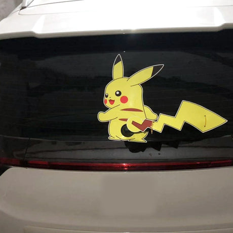 Pokemon Pikachu reflective car rear window wiper wagging tail modification sticker Spring Festival birthday gift kawaii, everythinganimee