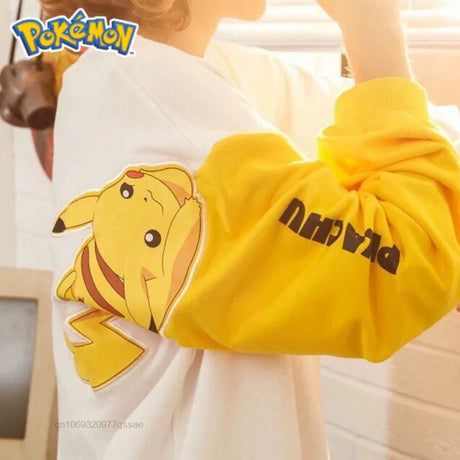 Pokemon Pikachu Casual Fashion Cartoon Pullovers For Women Y2k Oversize Teens Tops Couple Loose Sweatshirts Student Clothes, everythinganimee