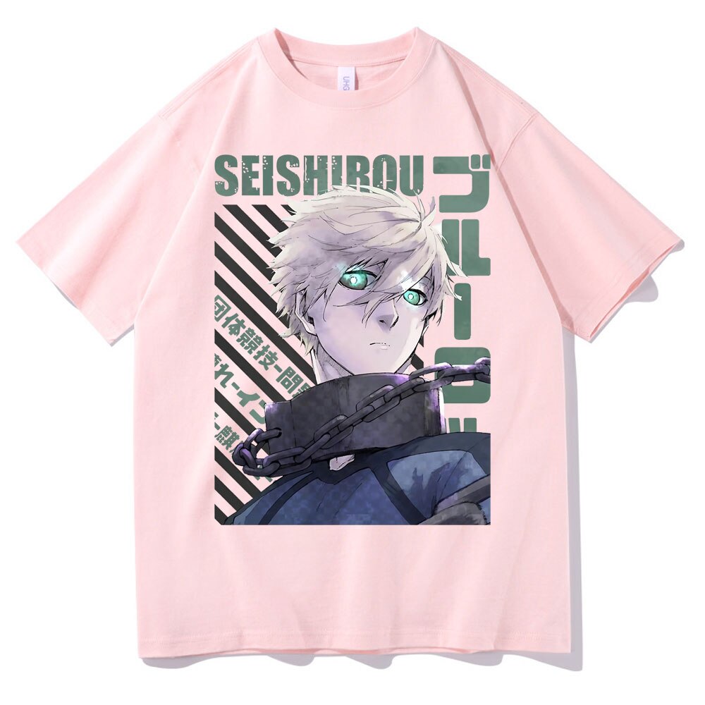 Introducing the must-have Anime Blue Lock Seishirou Nagi Graphic T-Shirt for men and women! This trendy, unisex t-shirt features a cool graphic design of the iconic anime character Isagi Yoichi. Made with soft, breathable cotton, this t-shirt is perfect for any casual occasion. Available in a variety of sizes and colors, you'll be able to find the perfect fit. 