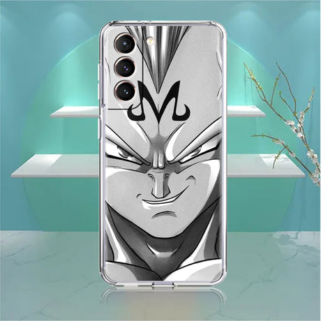 Dragon ball z black and white Soft Case For Samsung Galaxy S22 S20 S21 S10 S9 S8 Plus FE Note 20 Ultra 10 Lite 9 Luxury Cover Coque Comics Line Sketch, everythinganimee