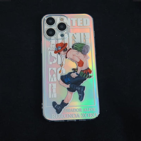 Ones Pieces Luffys Roronoas Zoros Portgas Gradient Phone Cases For iPhone 13 12 11 Pro Max Mini XR XS MAX 8 X 7 Back Cover, everythinganimee