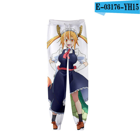 Anime Miss Kobayashi's Dragon Maid 3D Joggers Pants Men/Women Casual Trousers Hip Hop Sweatpants Kanna Kamui Cosplay Costume, everything animee