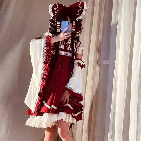 Anime TouHou Project Cosplay Costumes Cartoon Halloween Cos Hakurei Reimu Woman Man Cosplay Costume, everythinganimee