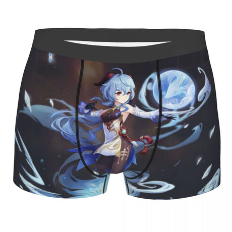 Humor Boxer Shorts Panties Briefs Men's Ganyu Genshin Impact Underwear Acg Anime Retro Breathable Underpants for Homme, everythinganimee